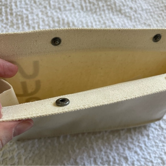 NEW Eres Canvas Logo Wristlet Clutch Cream - Picture 6 of 7